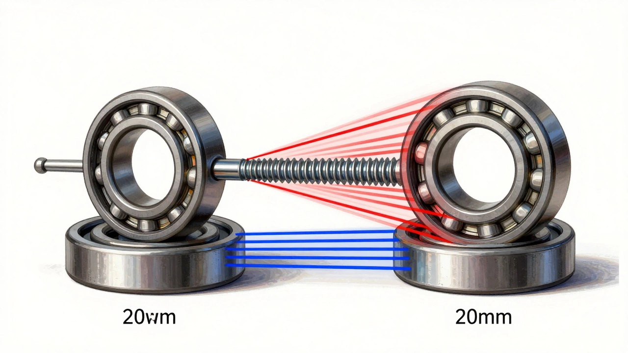 Cross-section diagram showing stress on a wheel bearing from a bolt-centric spacer versus a safe setup.