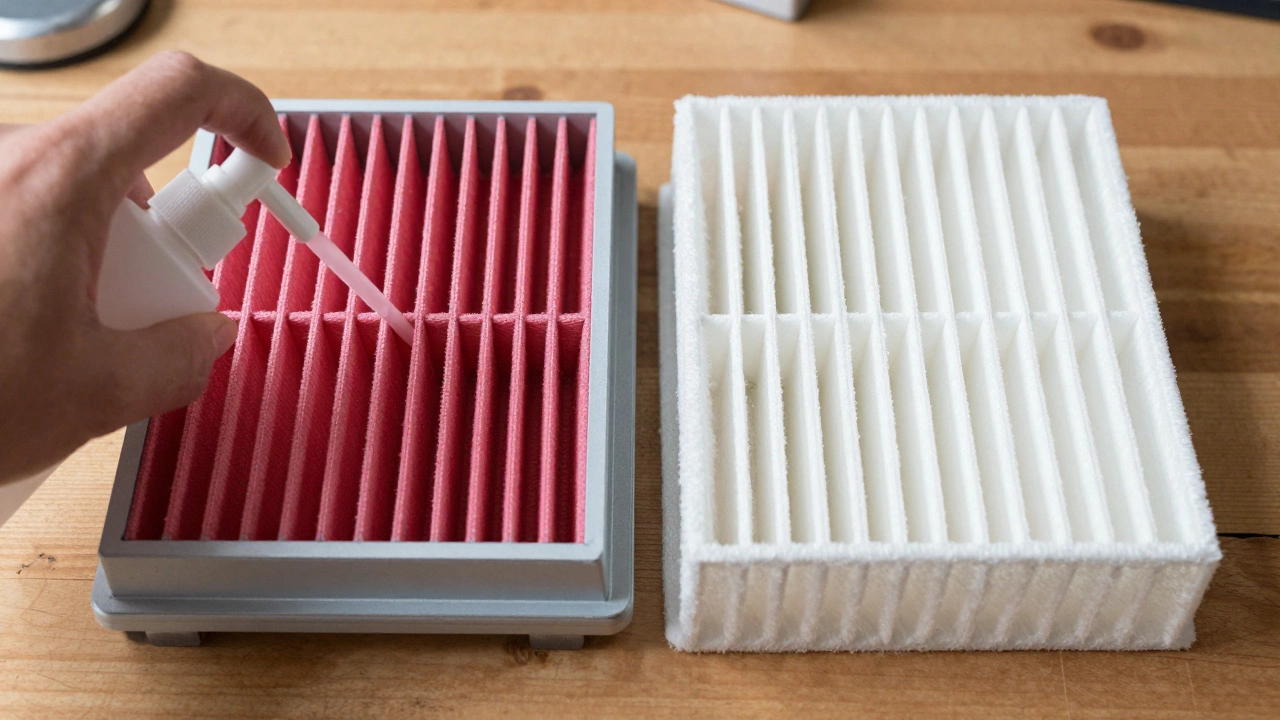 Comparison of oiled and oil-free K&amp;N air filters on a bench