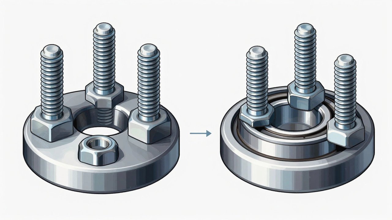 Diagram comparing safe extended studs vs unsafe short studs for spacers