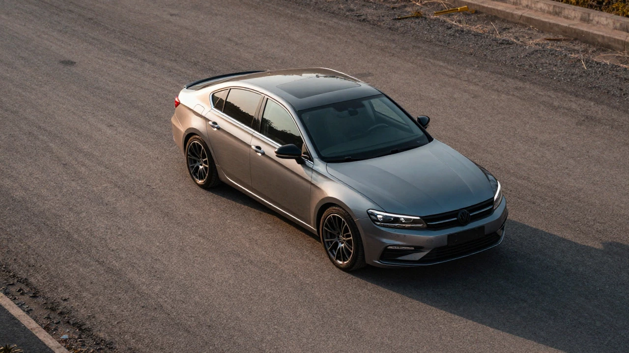 Lowered car on a rough road illustrating suspension travel and potential bottoming out